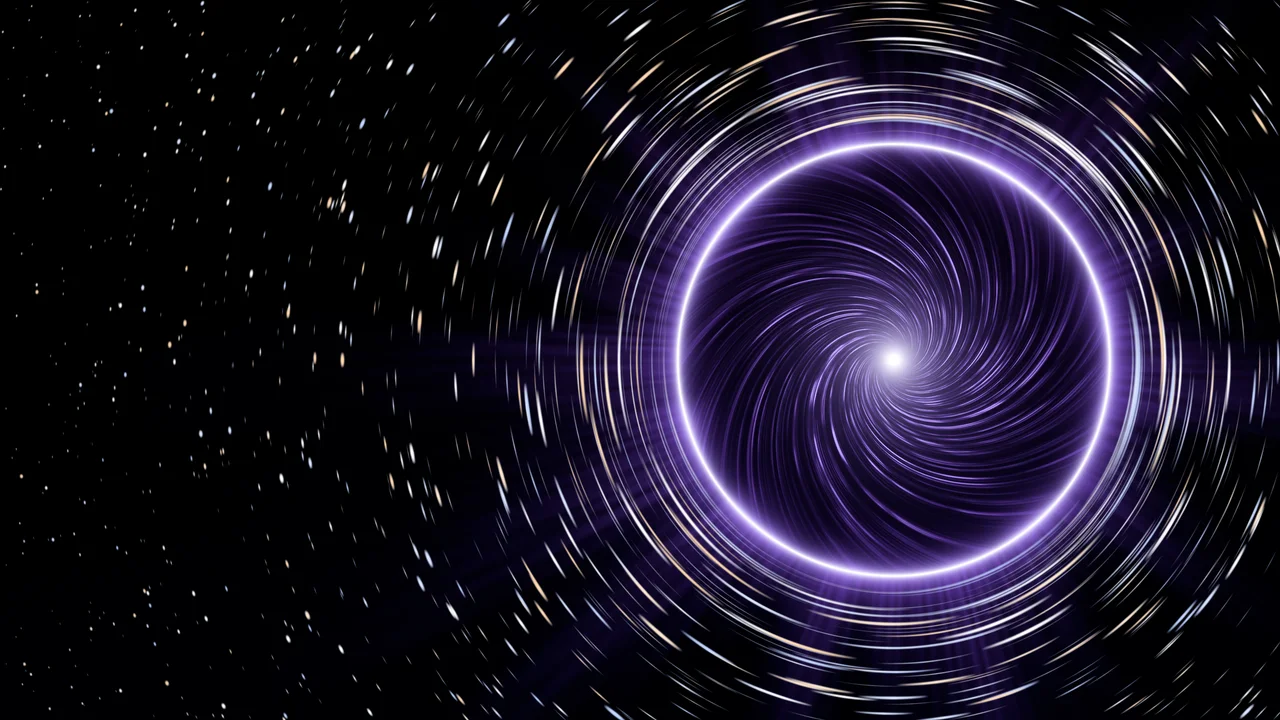 Purple Wormhole desktop wallpaper in 4K