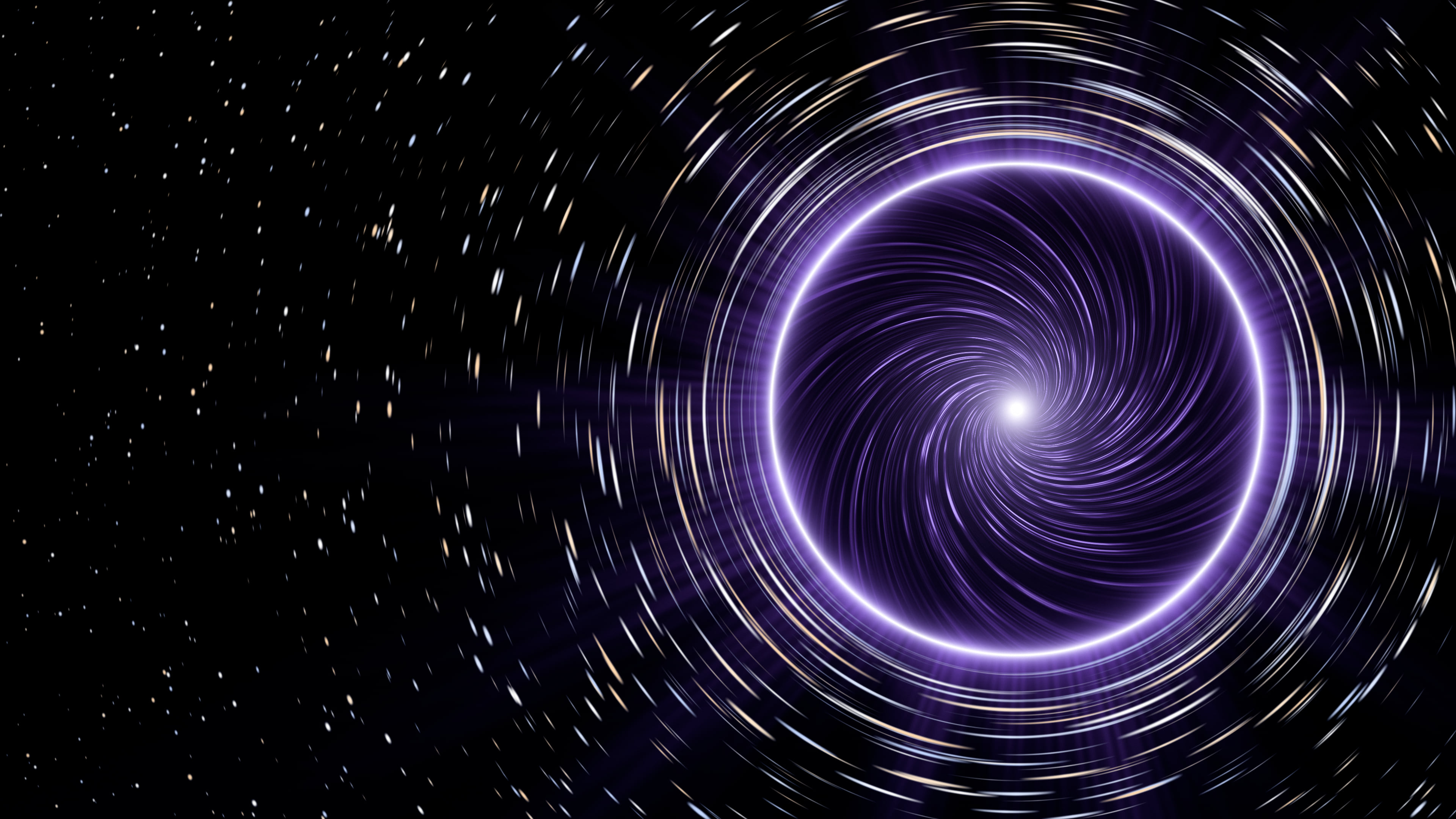 Purple Wormhole desktop wallpaper in 4K