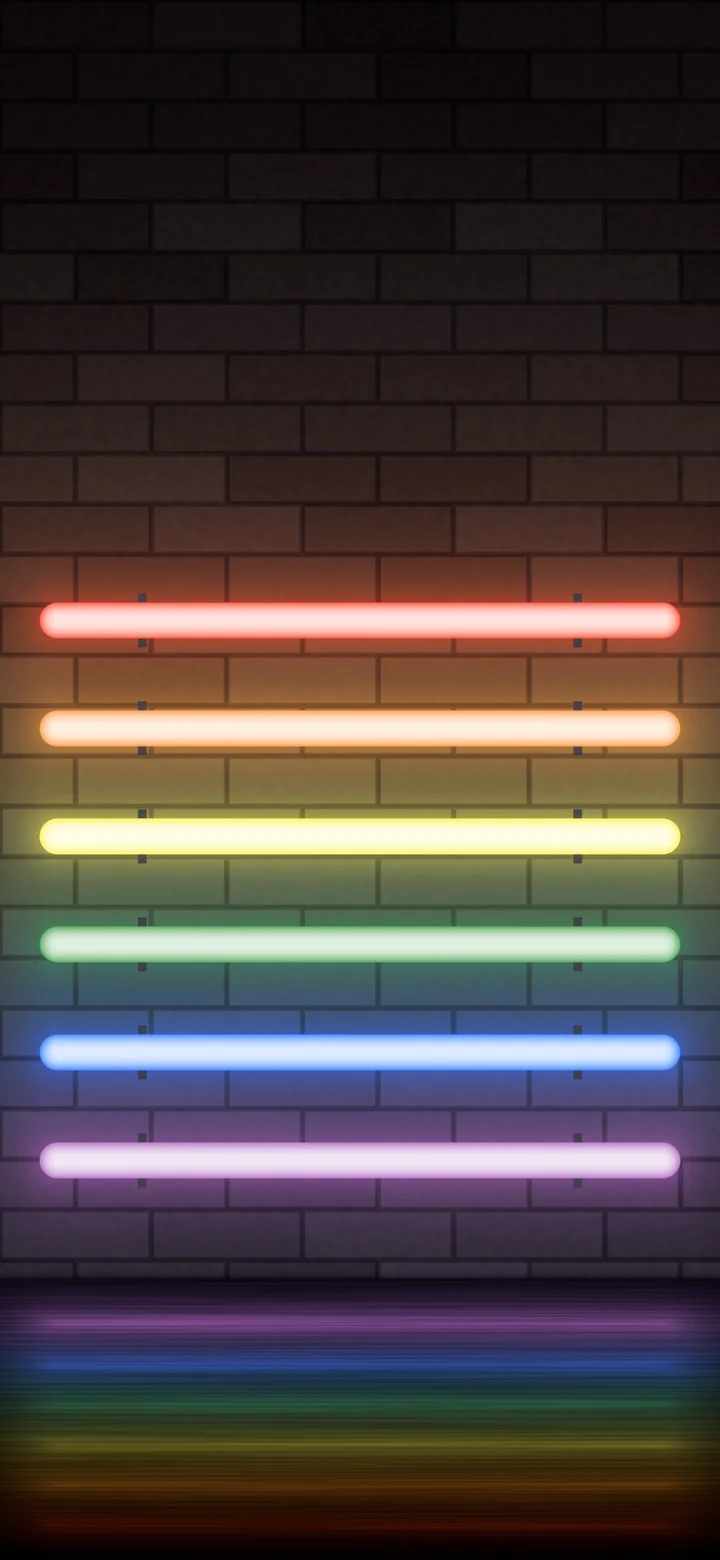 Rainbow Neon Pride Flag wallpaper for iPhone and Android