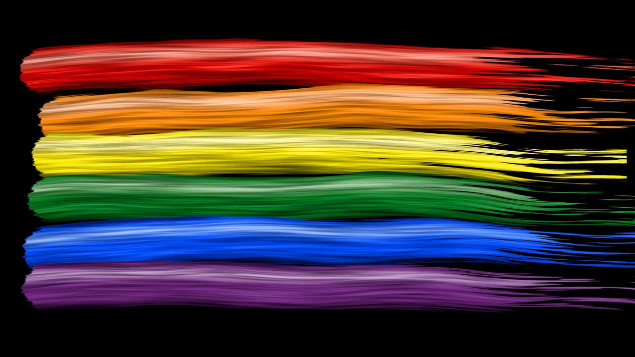 Rainbow Painted Pride Flag desktop wallpaper in 4K