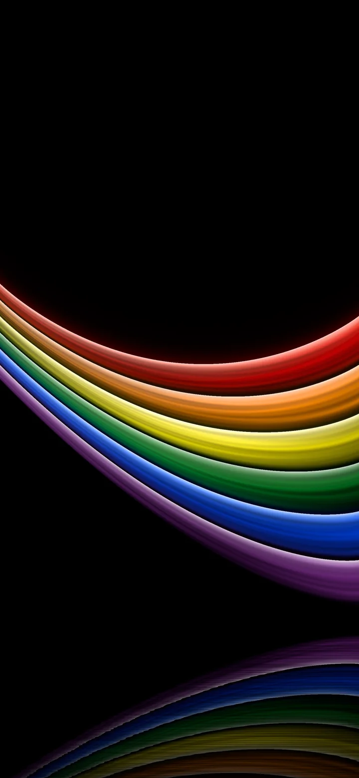 Rainbow Pride Flag Light Streams wallpaper for iPhone and Android