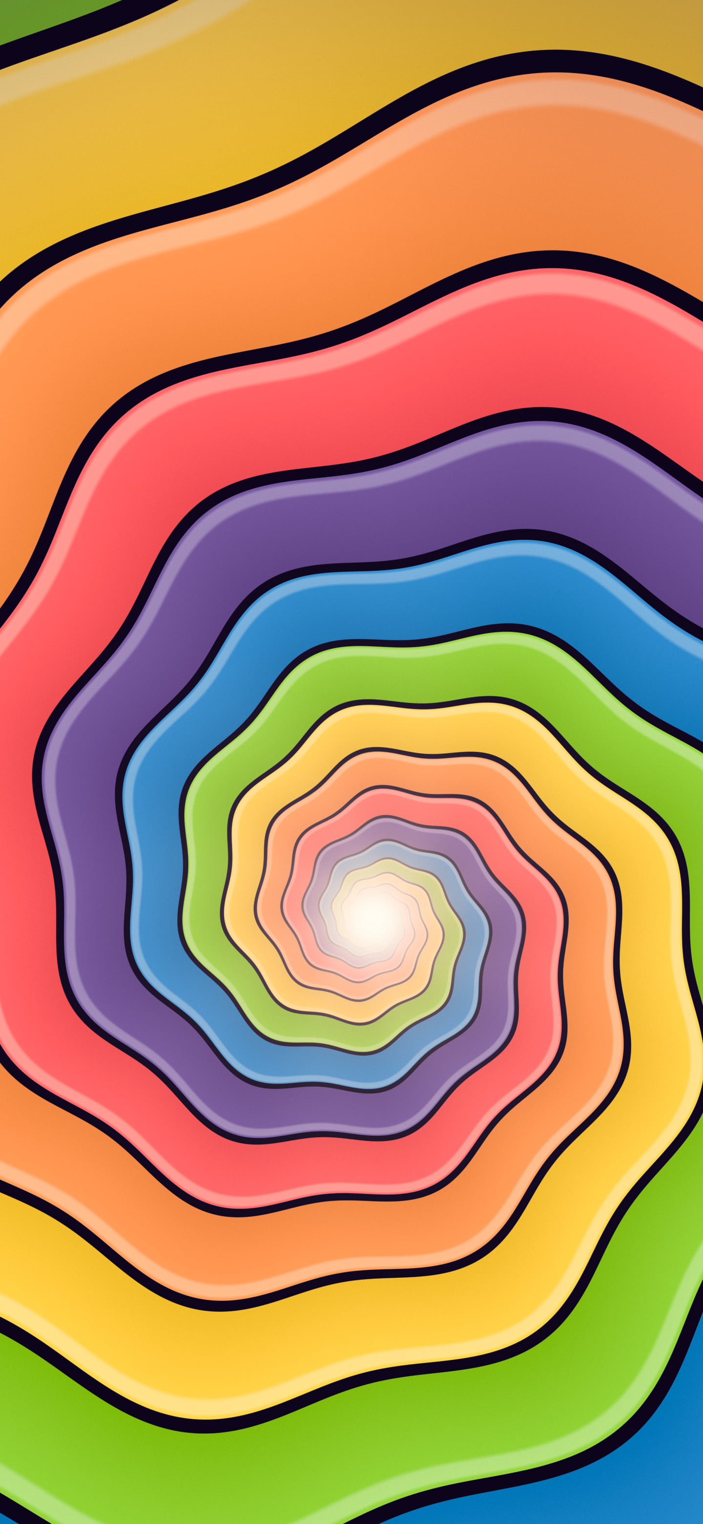 Rainbow Trippy Spiral Tunnel wallpaper for iPhone and Android