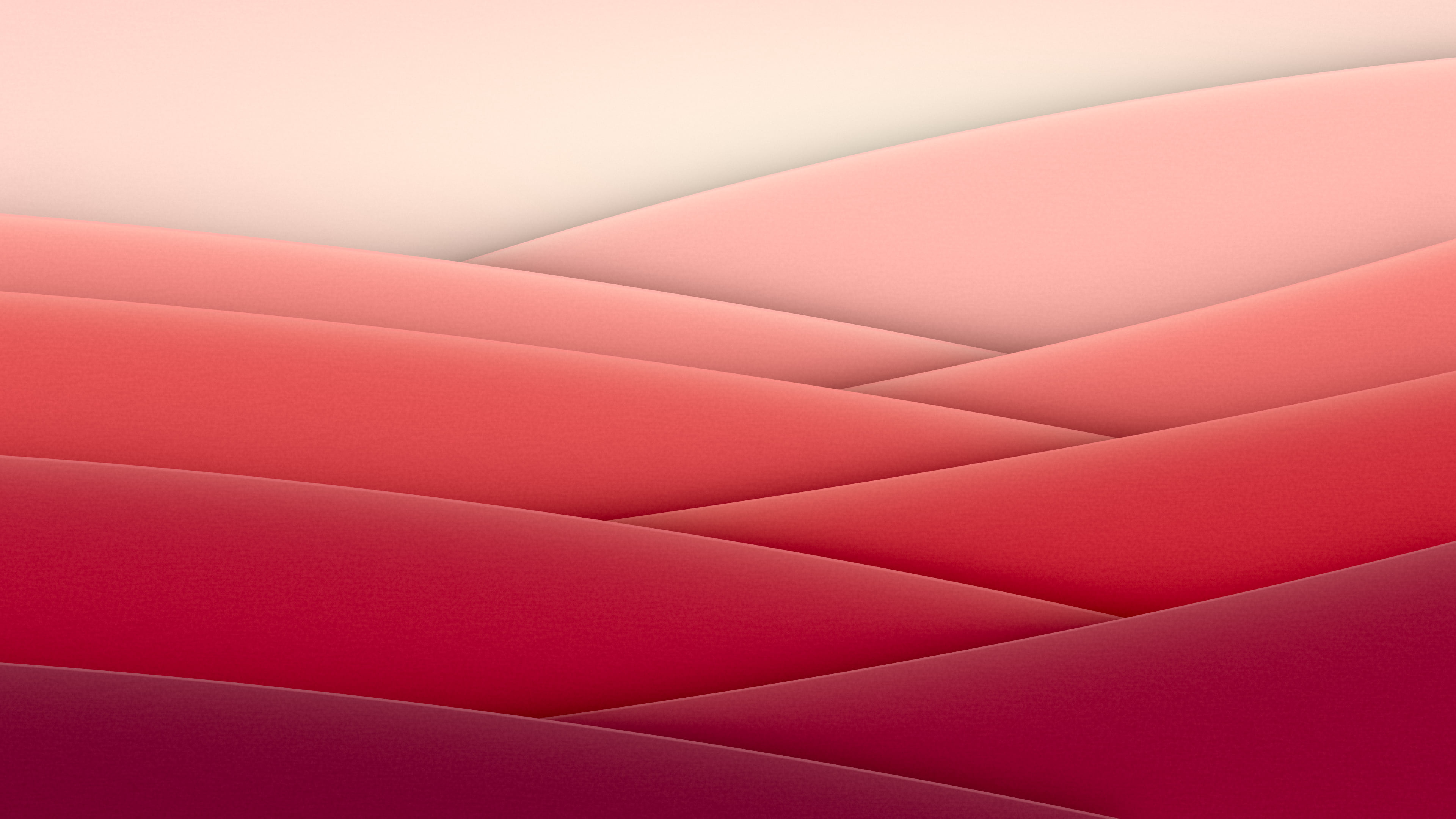 Red 3D Paper Cut Abstract Arcs desktop wallpaper in 4K