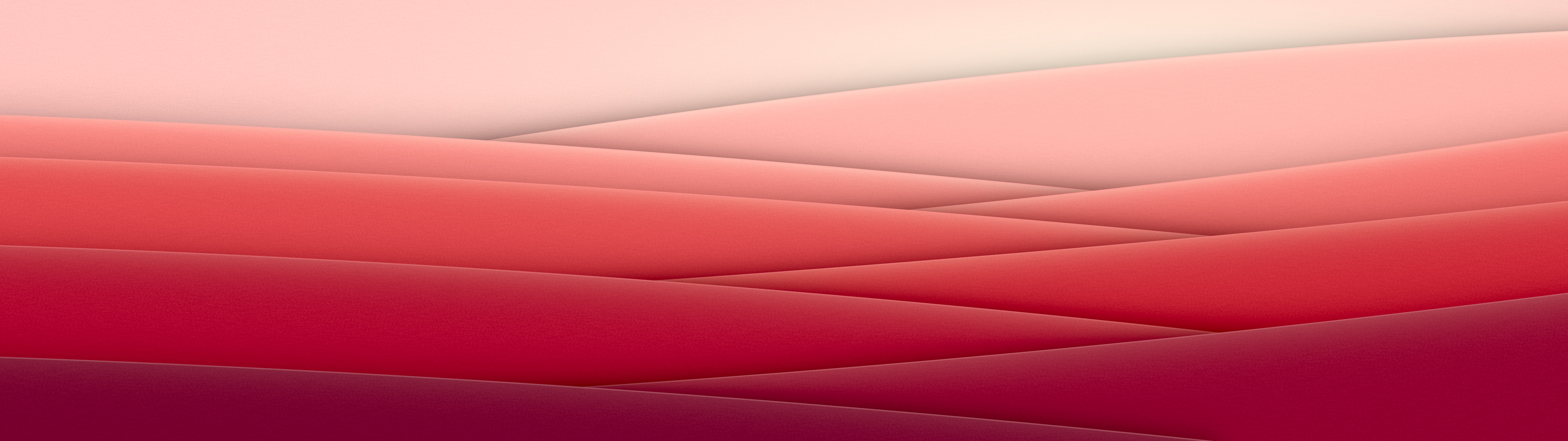 Red 3D Paper Cut Abstract Arcs dual monitor wallpaper, 7680 × 2160