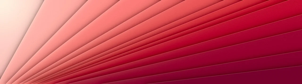 Red 3D Paper Cut Geometric Fan dual monitor wallpaper, 7680 × 2160