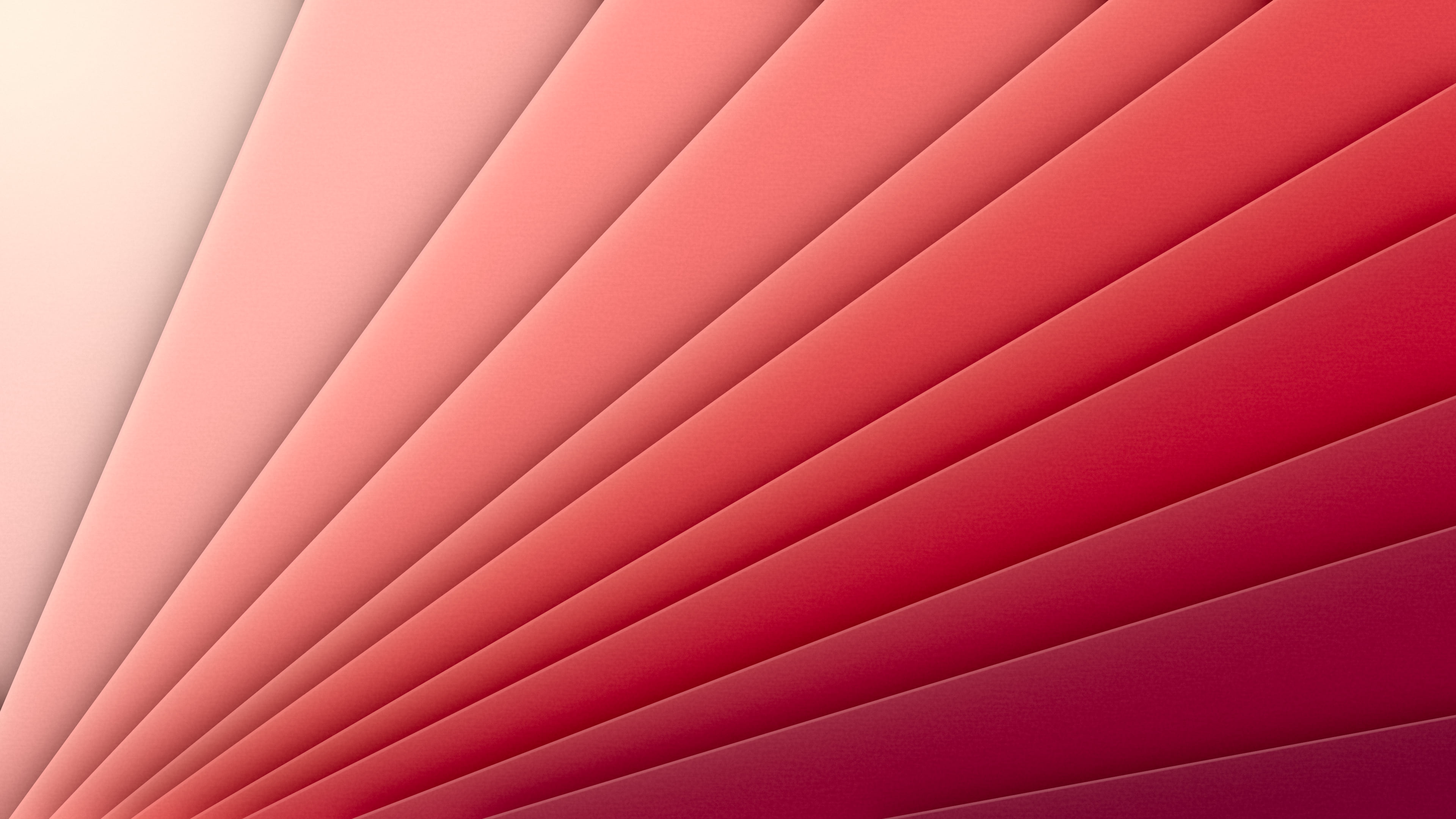 Red 3D Paper Cut Geometric Fan desktop wallpaper in 4K
