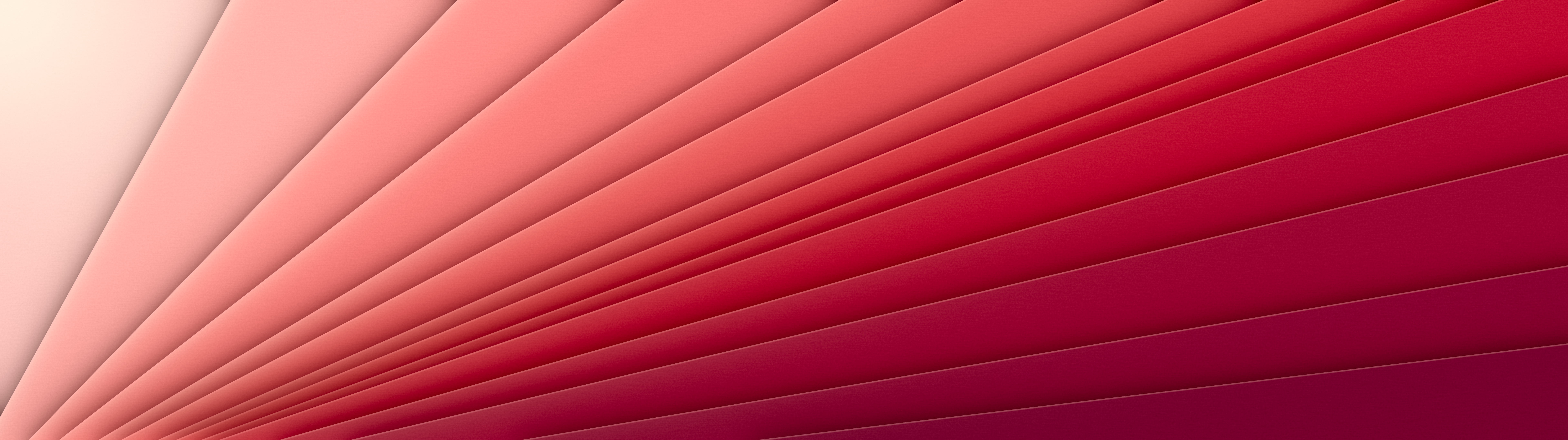 Red 3D Paper Cut Geometric Fan dual monitor wallpaper, 7680 × 2160