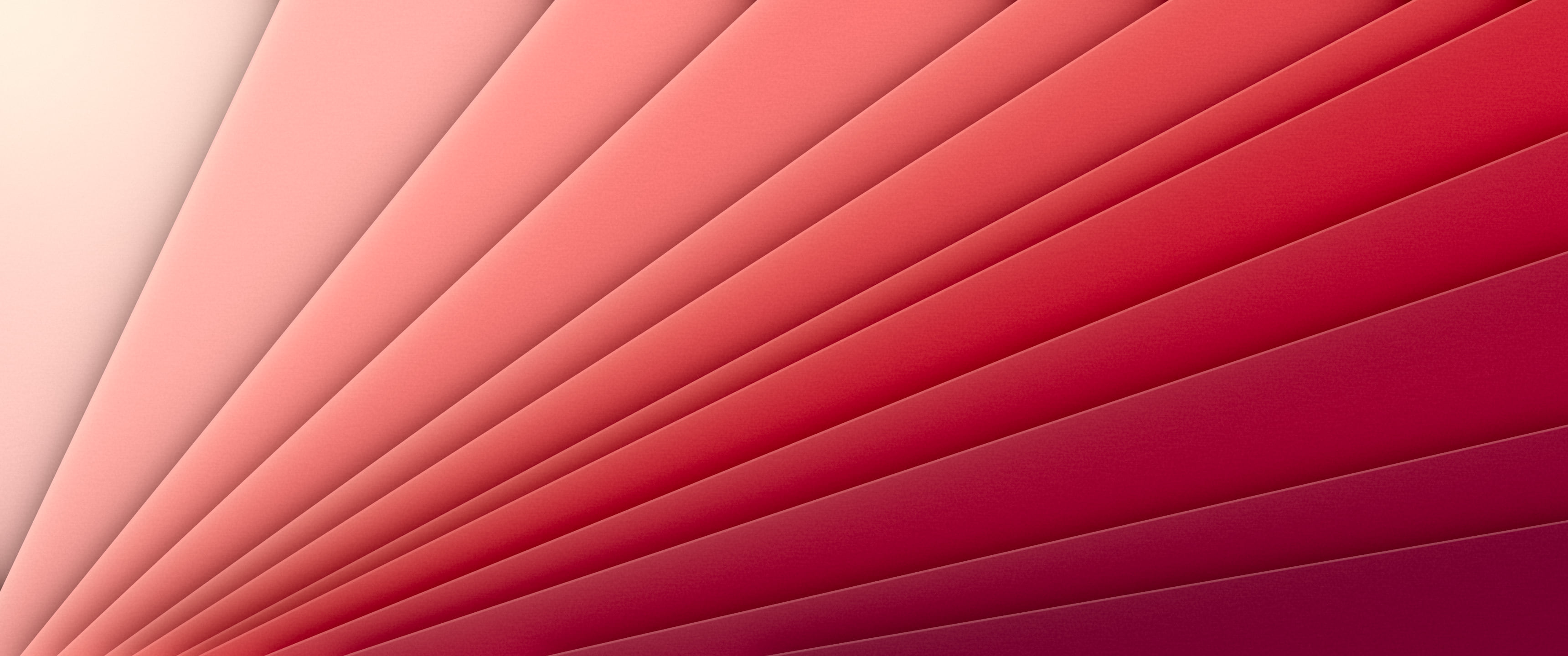 Red 3D Paper Cut Geometric Fan ultrawide wallpaper, 3440 × 1440