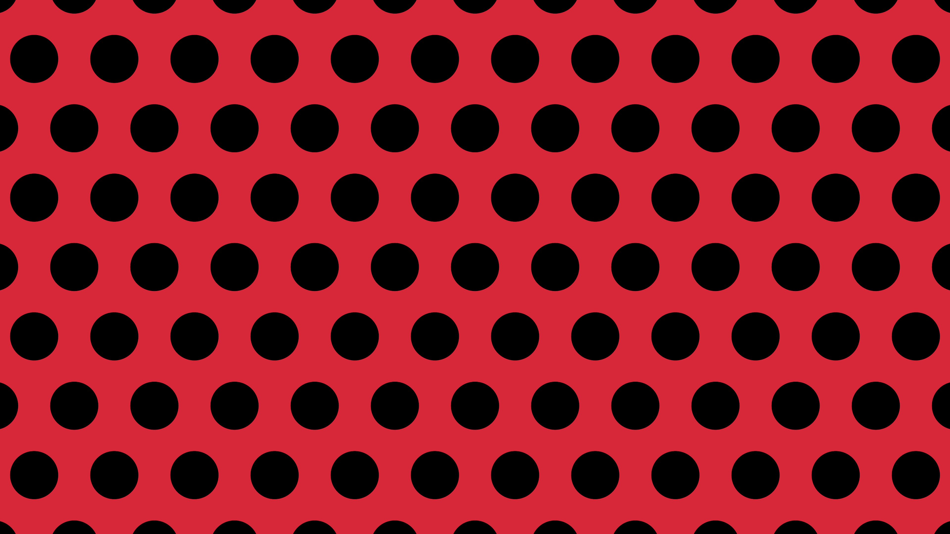 Red and Black Polka Dot desktop wallpaper in 4K