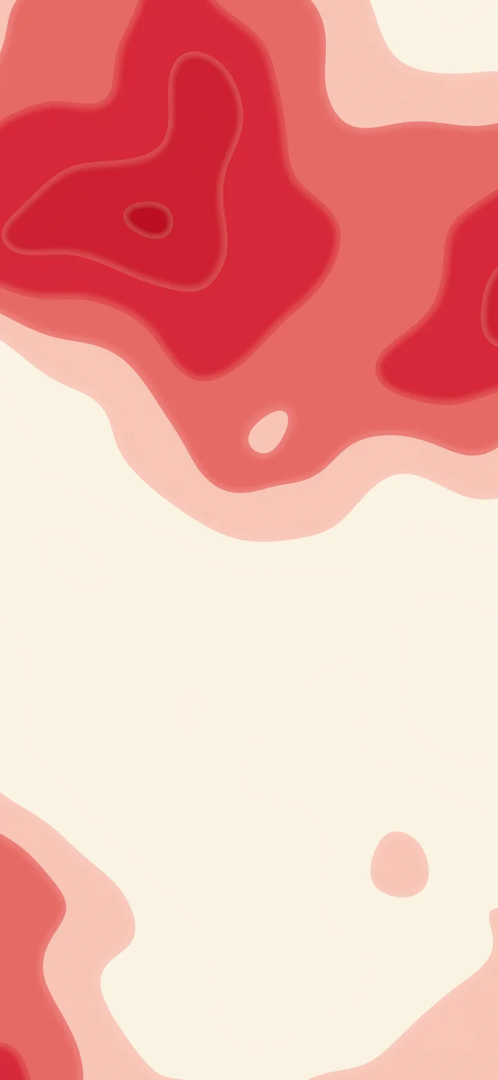 Red and Cream Layered Topographic wallpaper for iPhone and Android