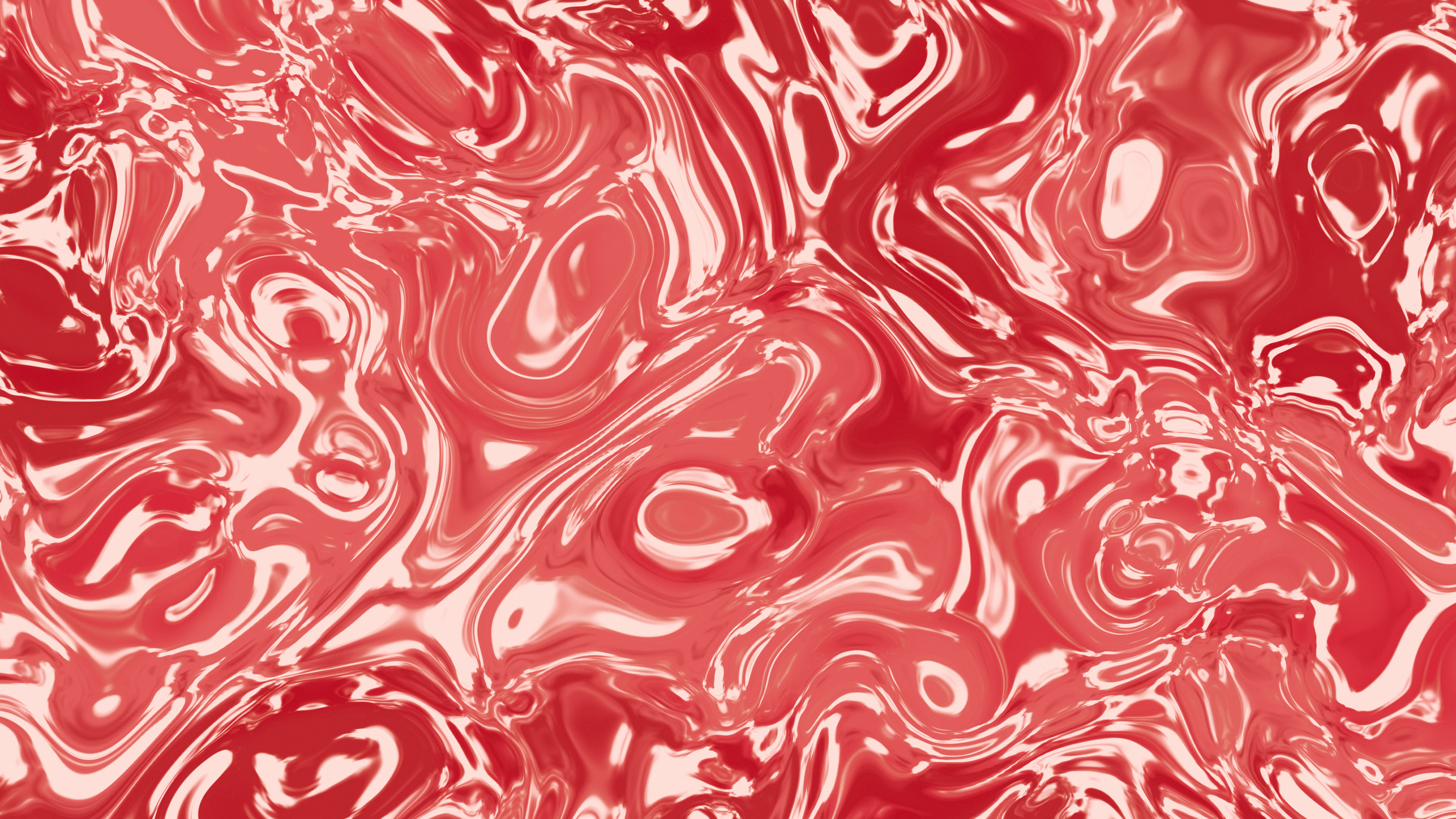 Red and Cream Liquid Marble desktop wallpaper in 4K