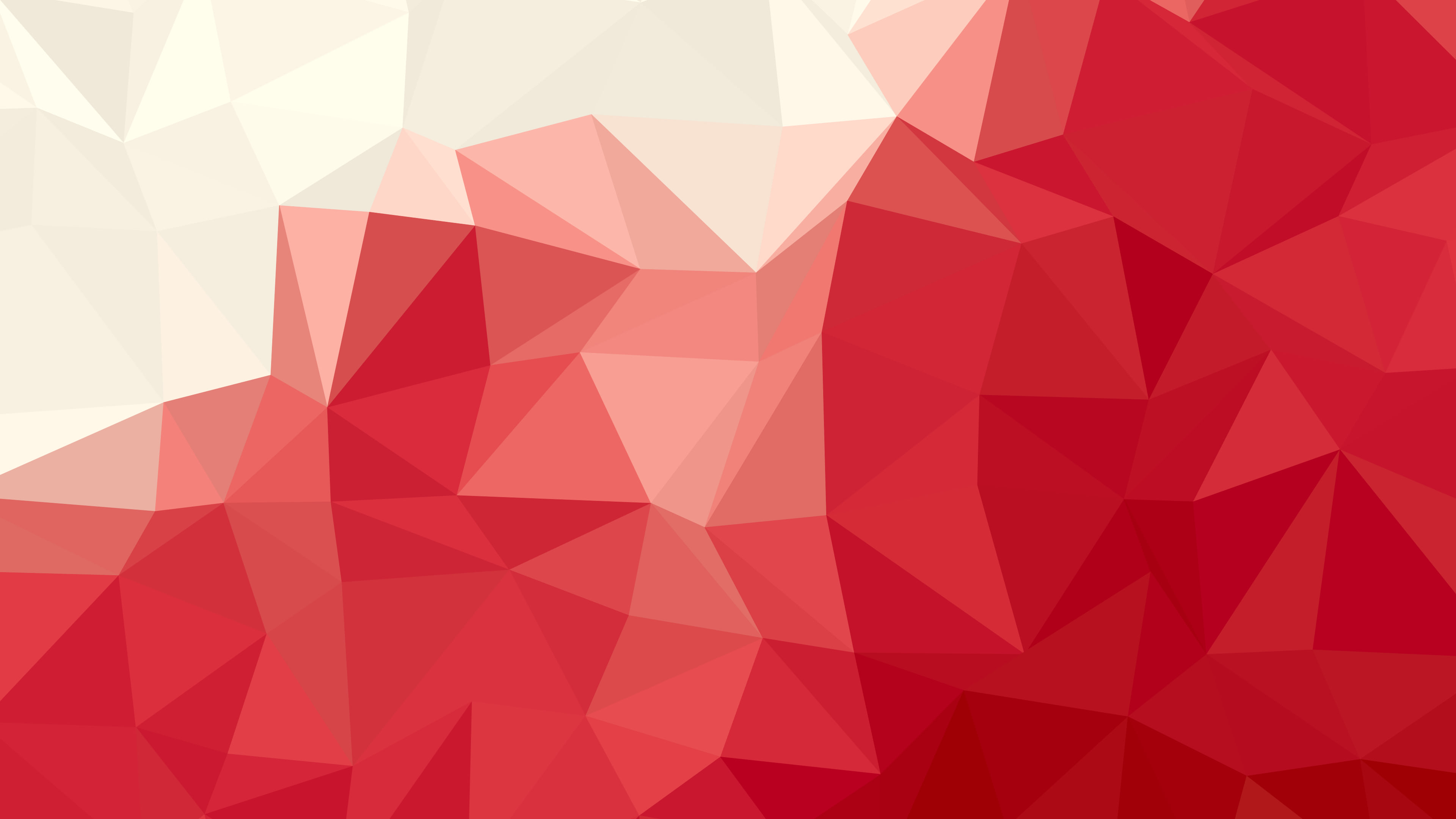 Red and Cream Low Poly desktop wallpaper in 4K