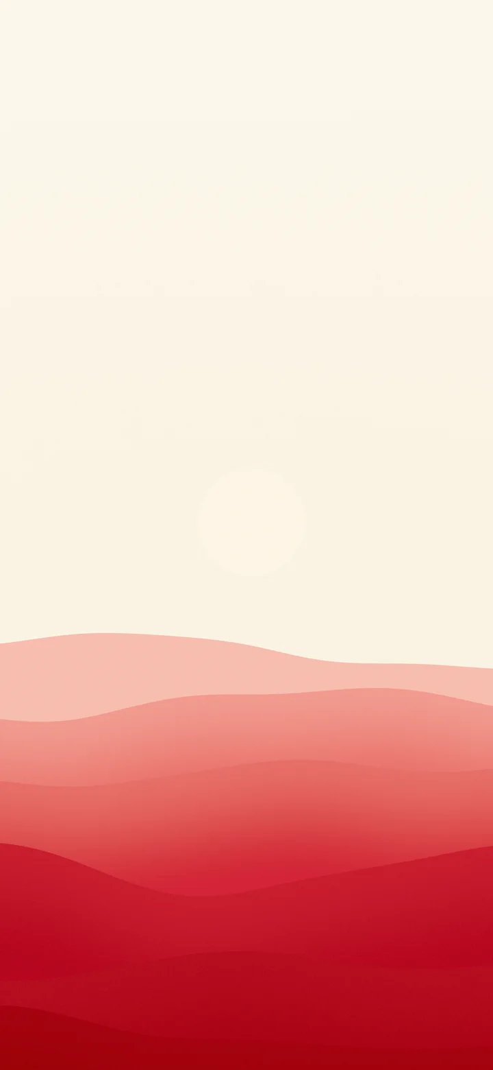 Red and Cream Minimalist Desert Dunes wallpaper for iPhone and Android