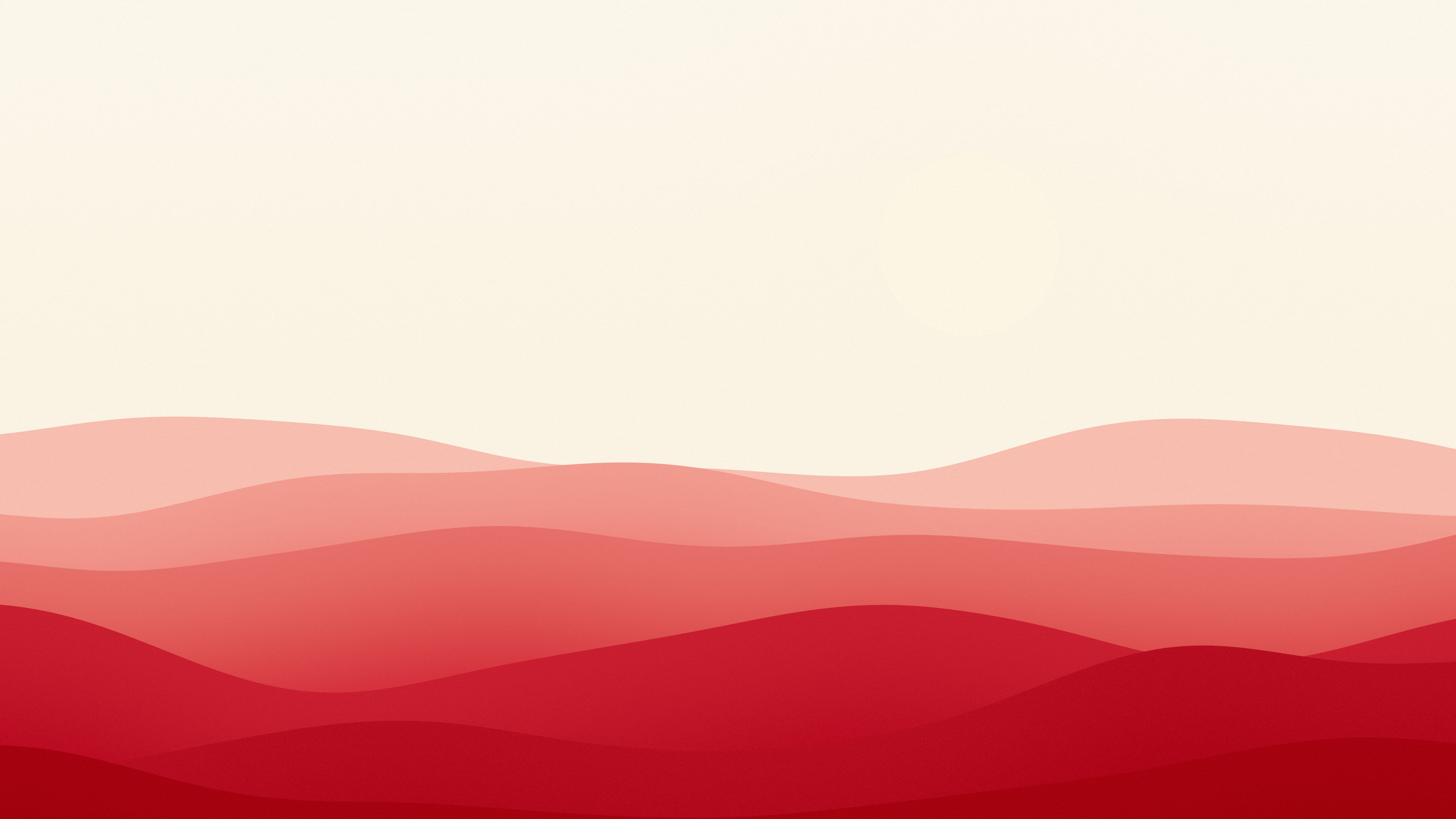 Red and Cream Minimalist Desert Dunes desktop wallpaper in 4K