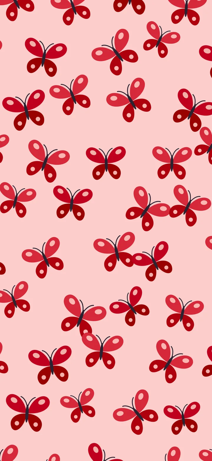 Red Butterfly Pattern wallpaper for iPhone and Android