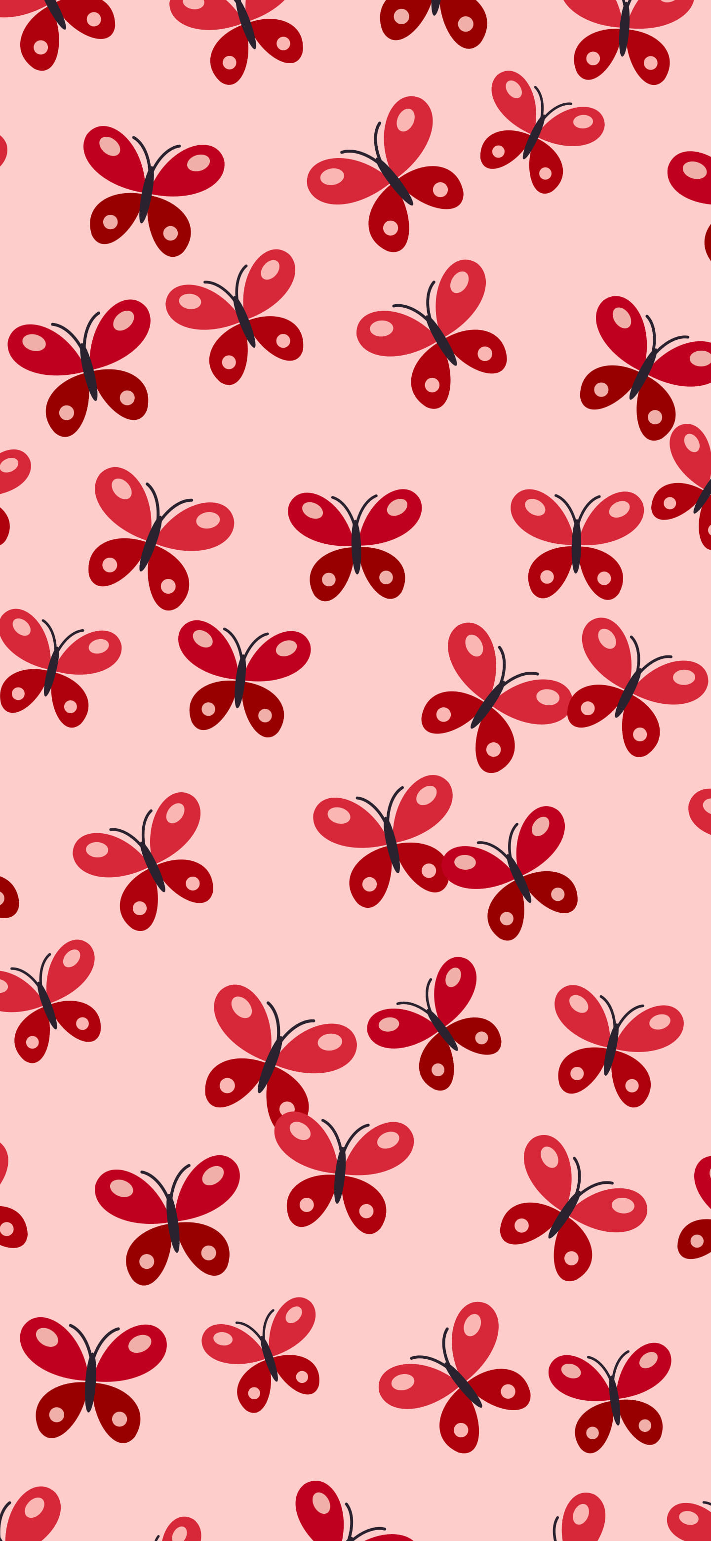 Red Butterfly Pattern wallpaper for iPhone and Android