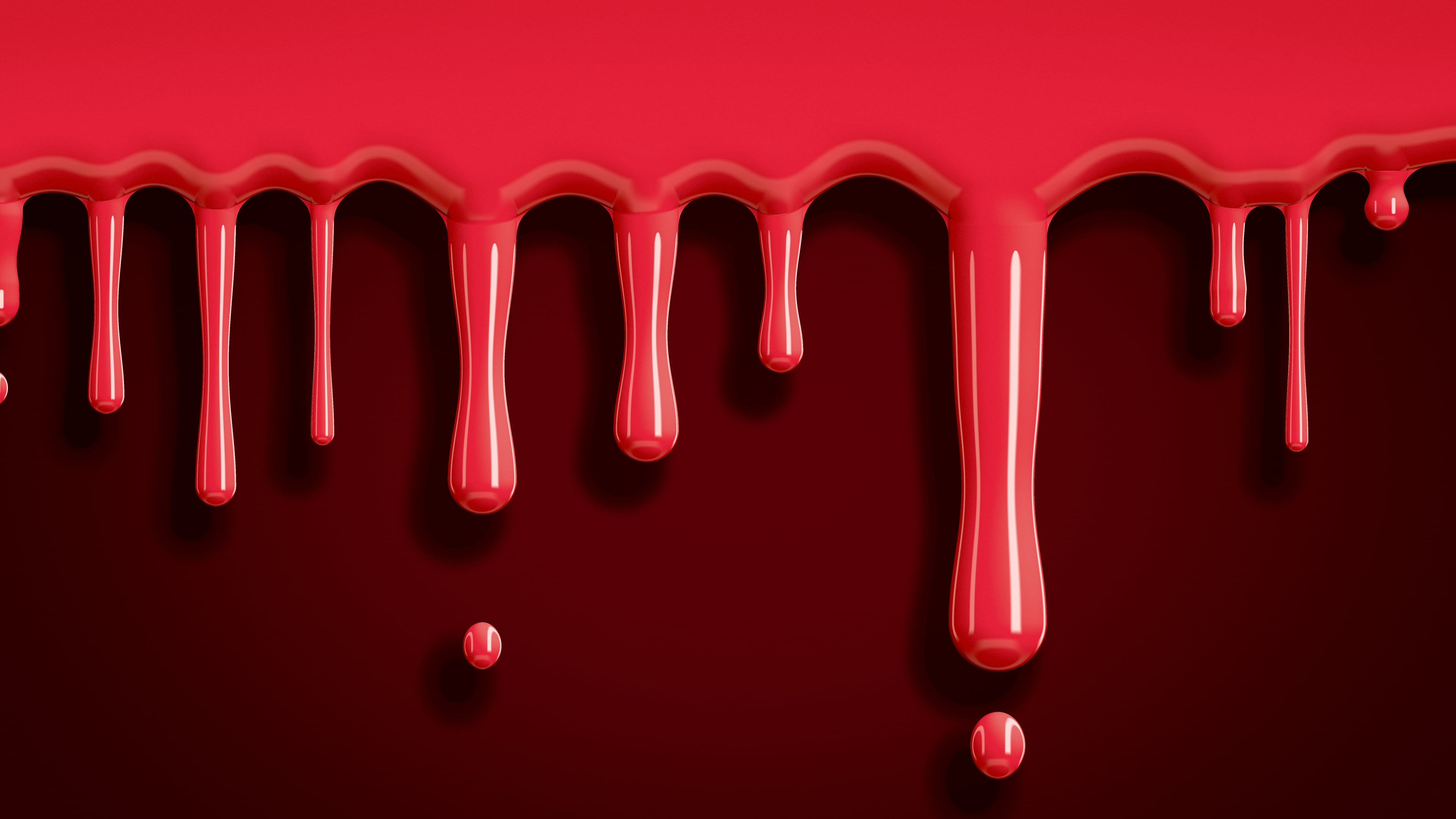 Red Dripping Slime desktop wallpaper in 4K
