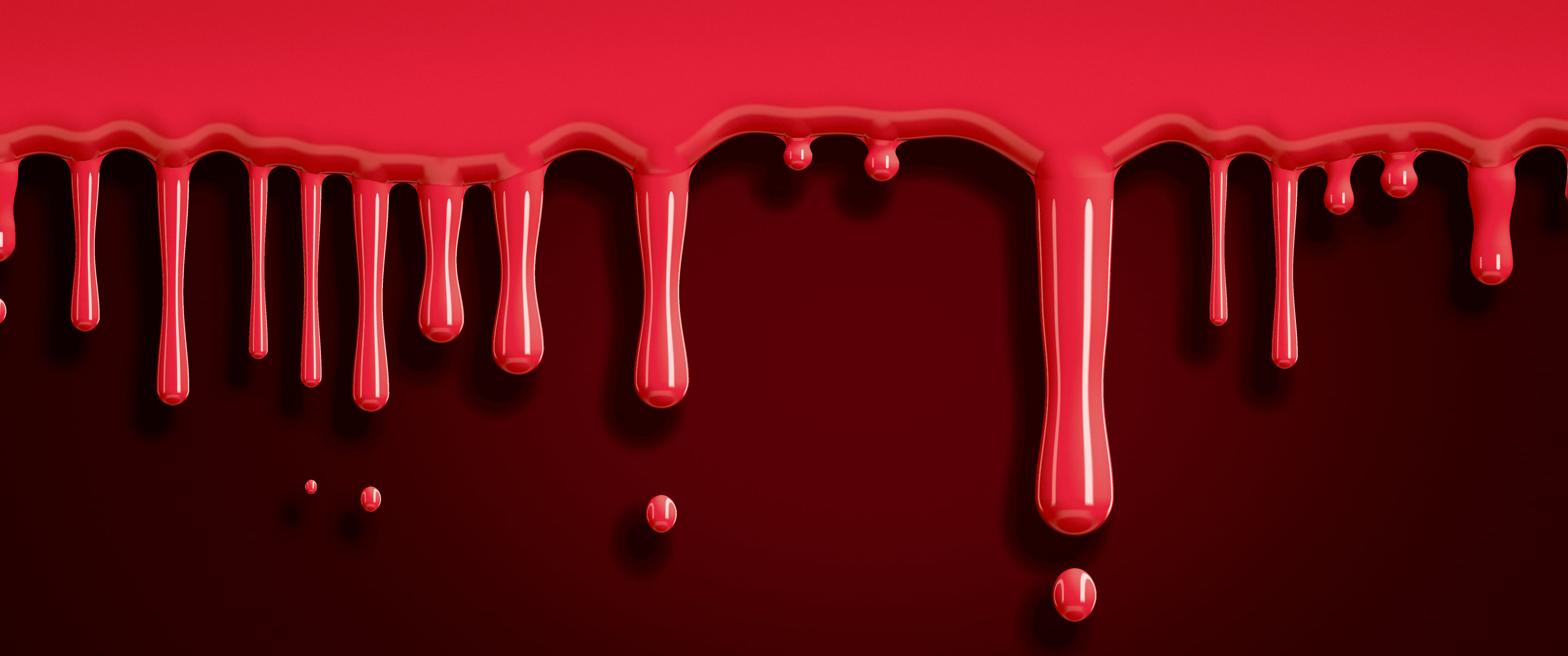 Red Dripping Slime ultrawide wallpaper, 3440 × 1440