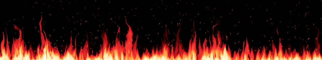 Red Flames triple monitor wallpaper, 7680 × 1440