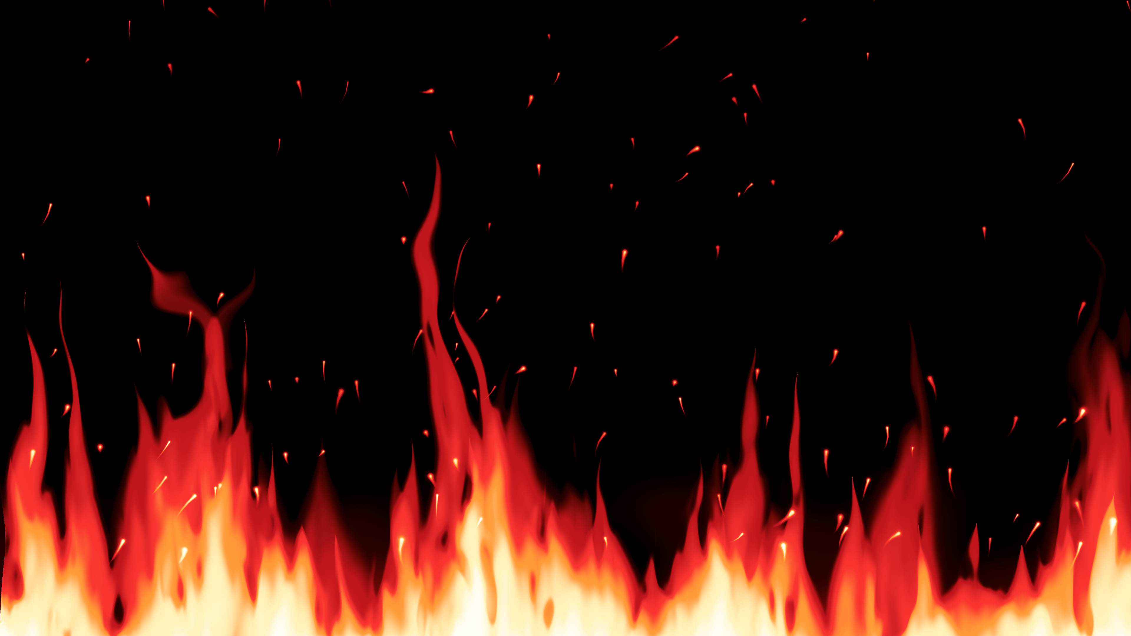 Red Flames desktop wallpaper in 4K