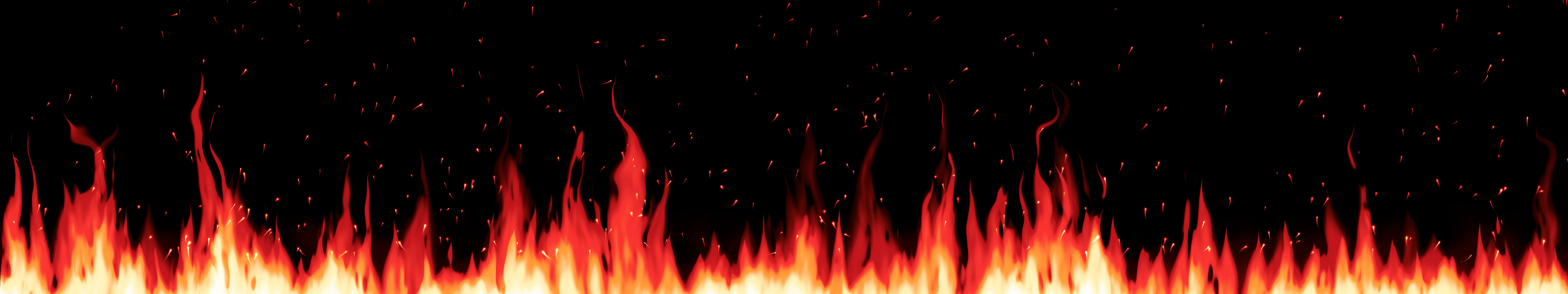Red Flames triple monitor wallpaper, 7680 × 1440