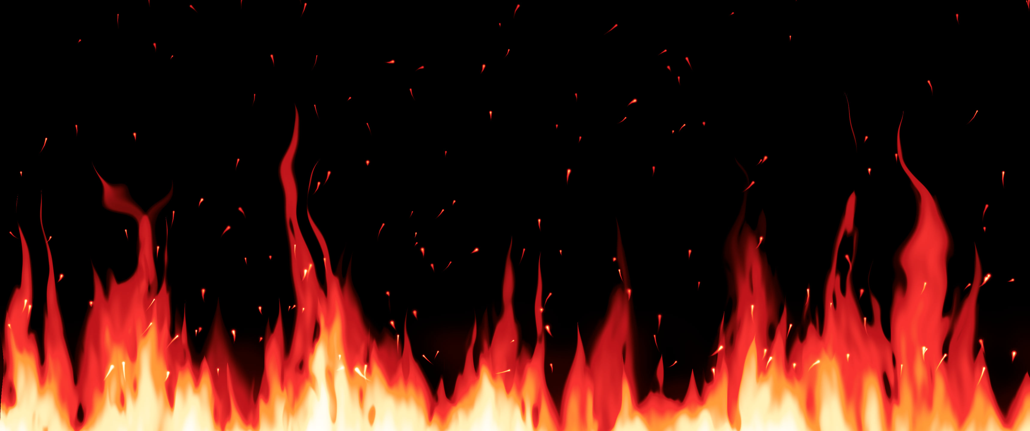 Red Flames ultrawide wallpaper, 3440 × 1440