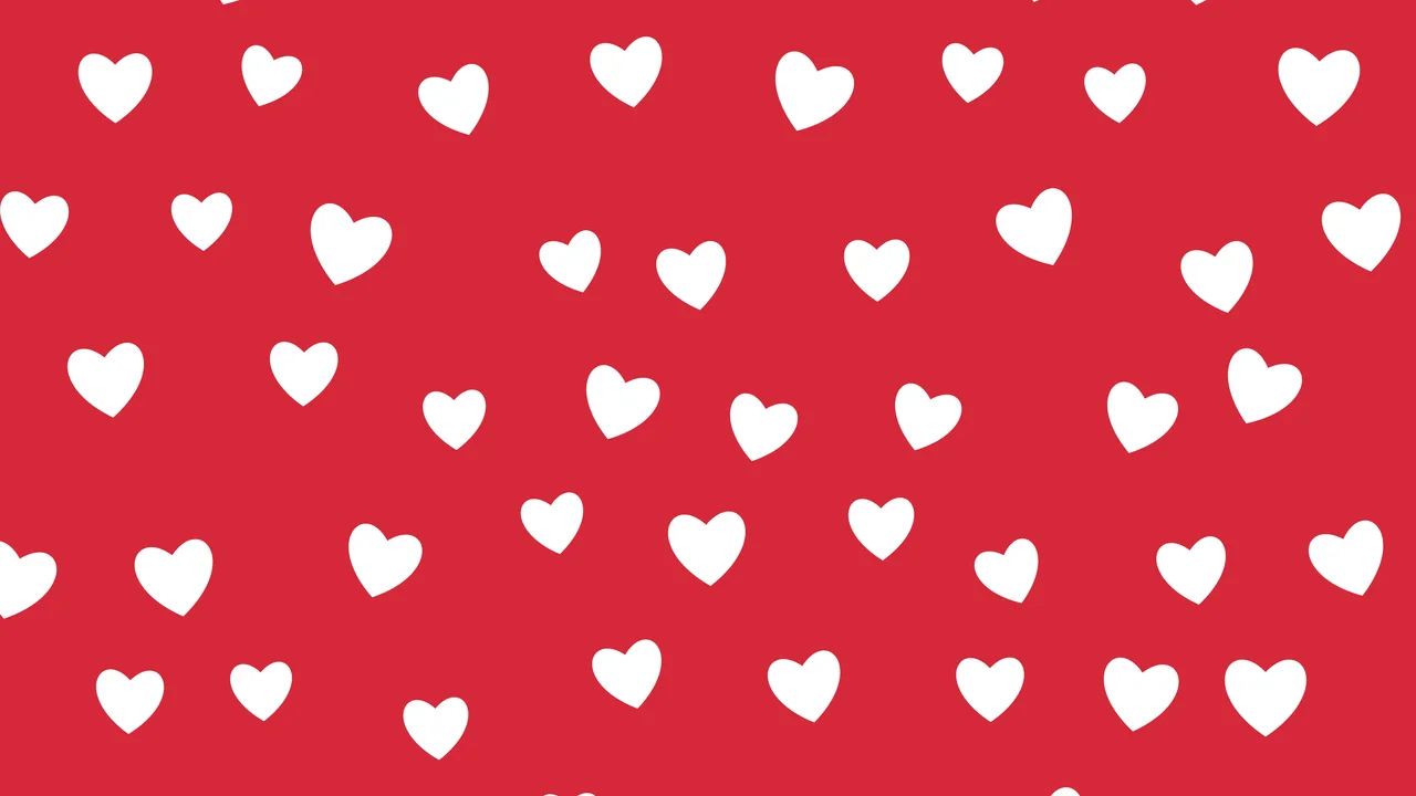 Red Heart Pattern desktop wallpaper in 4K