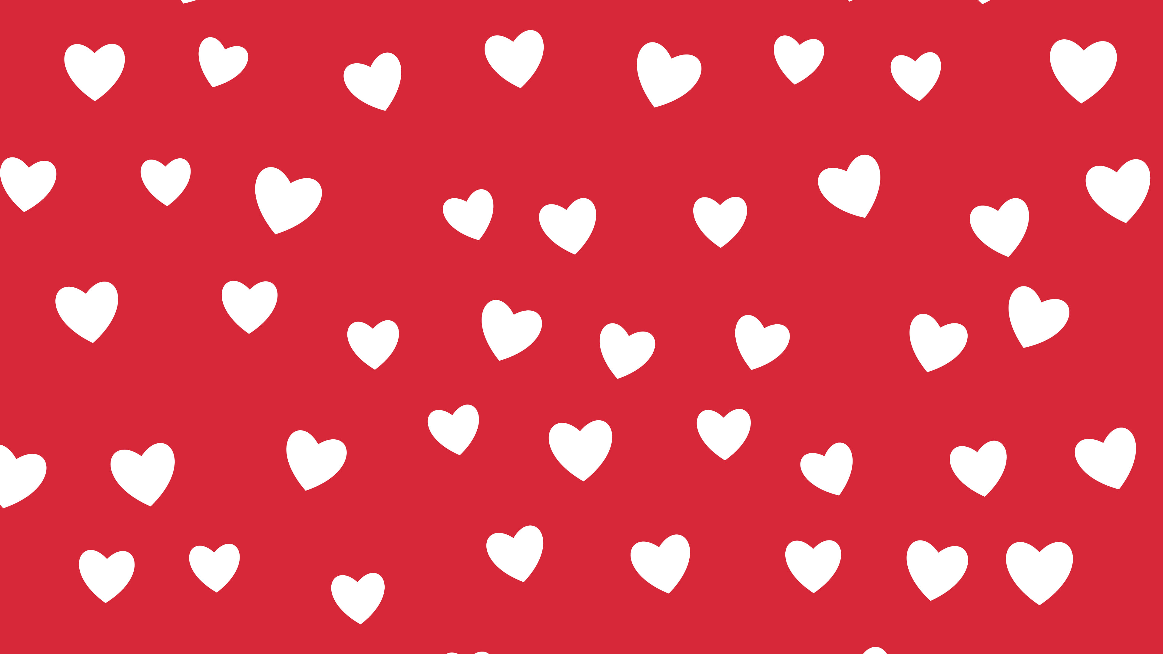 Red Heart Pattern desktop wallpaper in 4K