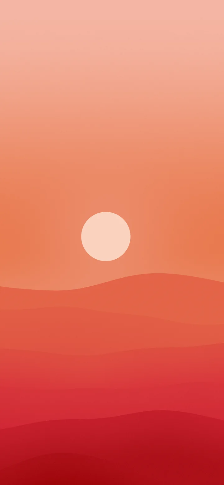 Red Minimalist Desert Dunes wallpaper for iPhone and Android