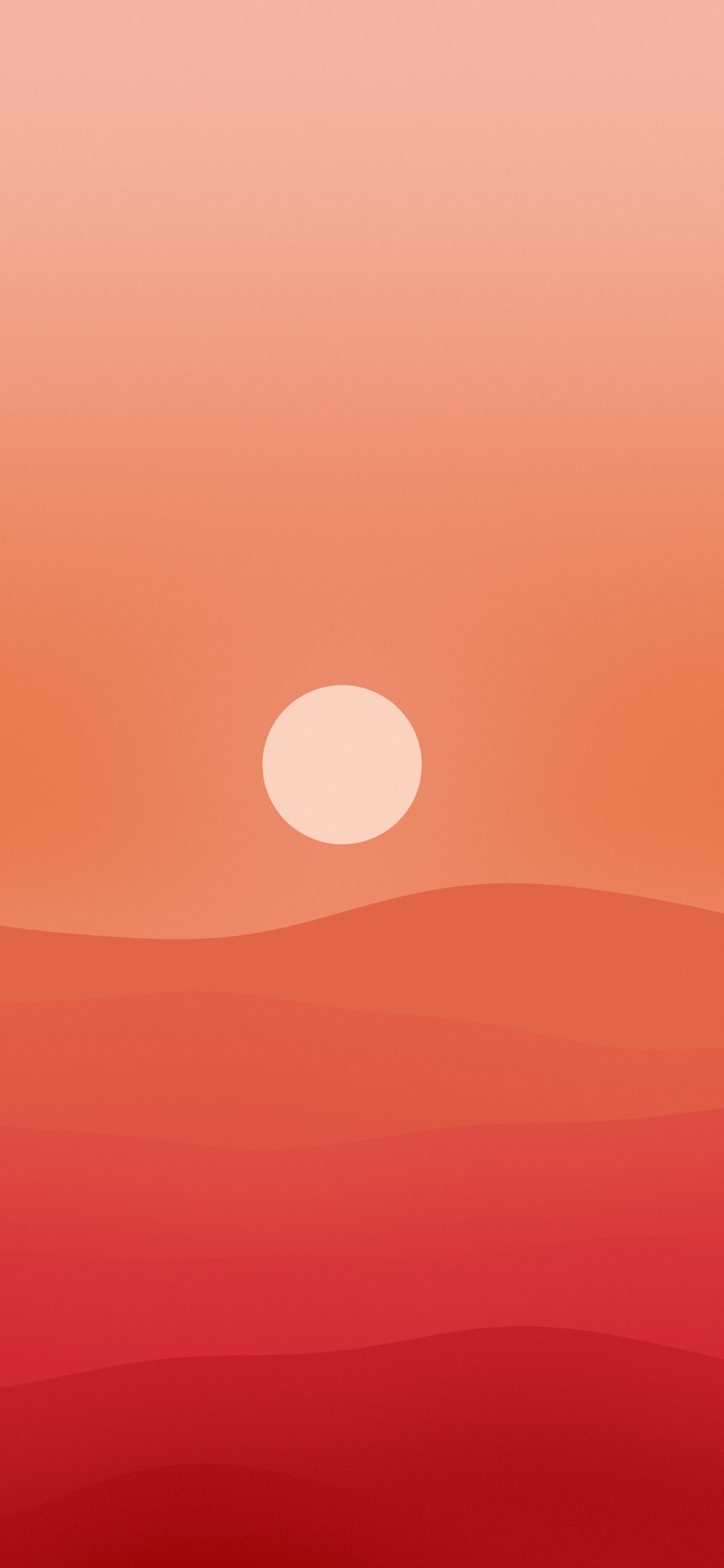 Red Minimalist Desert Dunes wallpaper for iPhone and Android