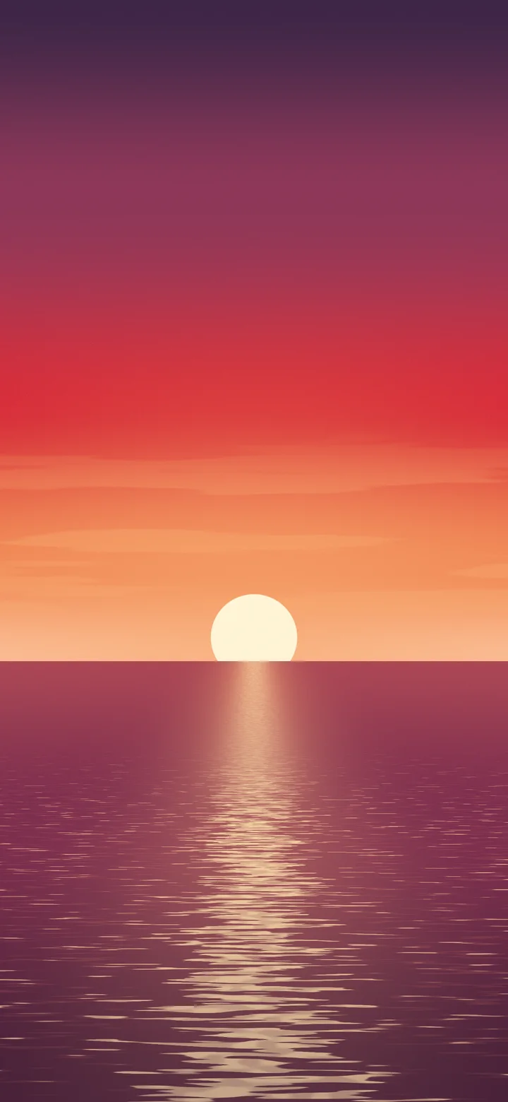 Red Ocean Sunset wallpaper for iPhone and Android