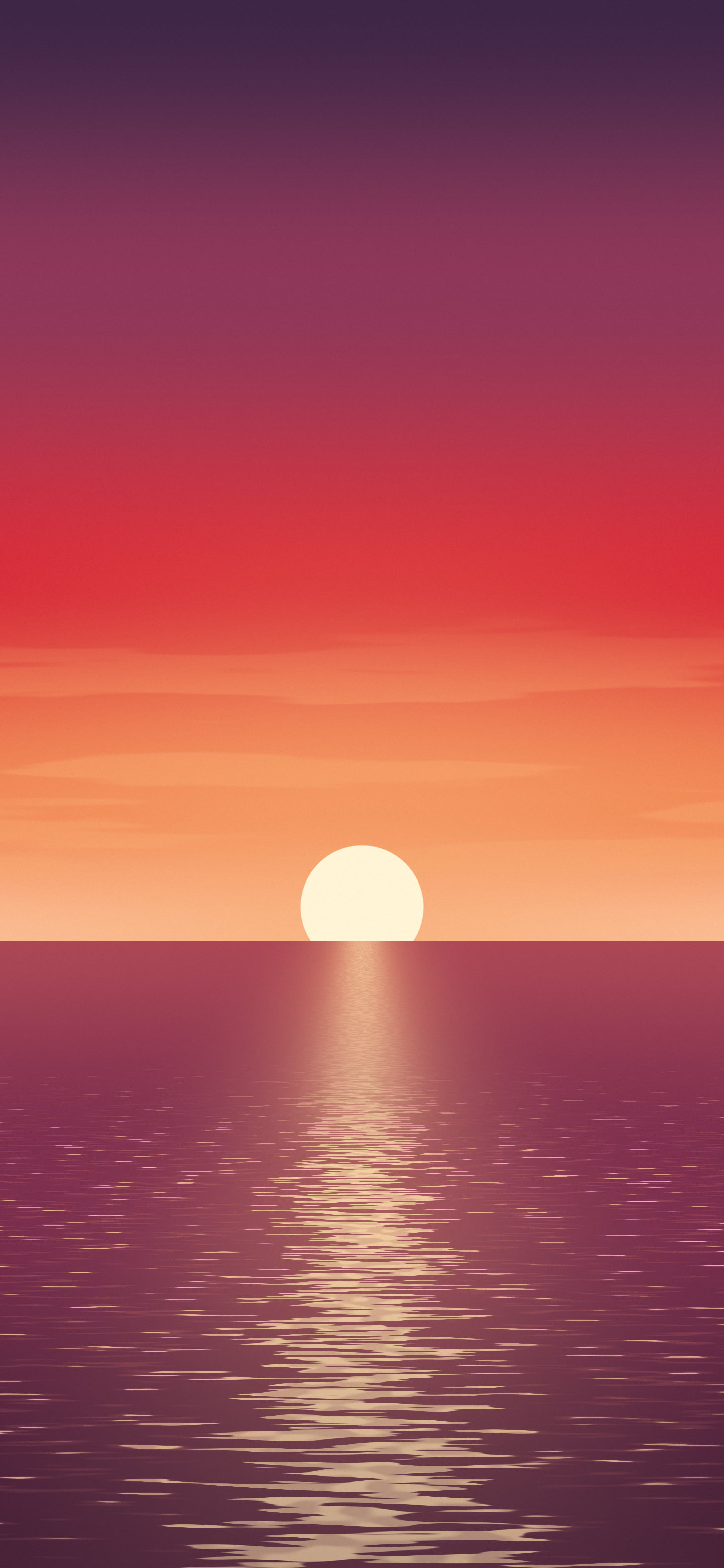 Red Ocean Sunset wallpaper for iPhone and Android