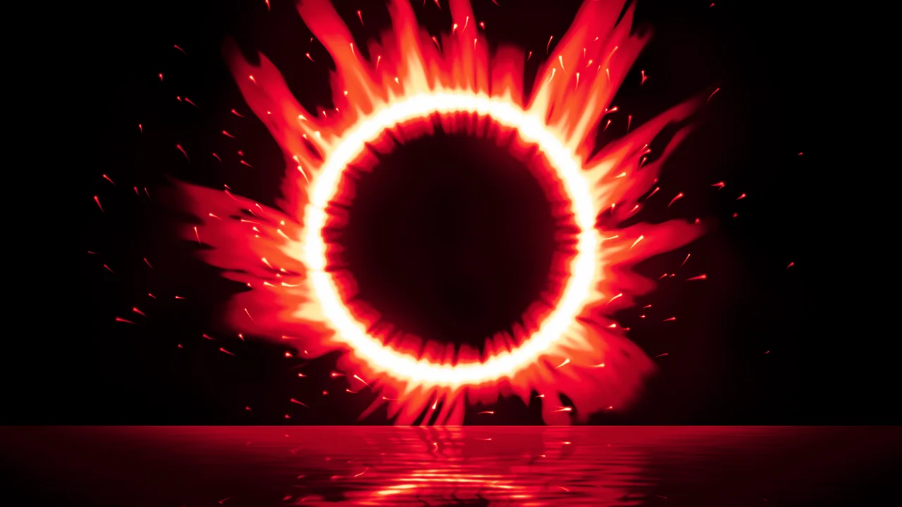 Red Ring of Fire desktop wallpaper in 4K