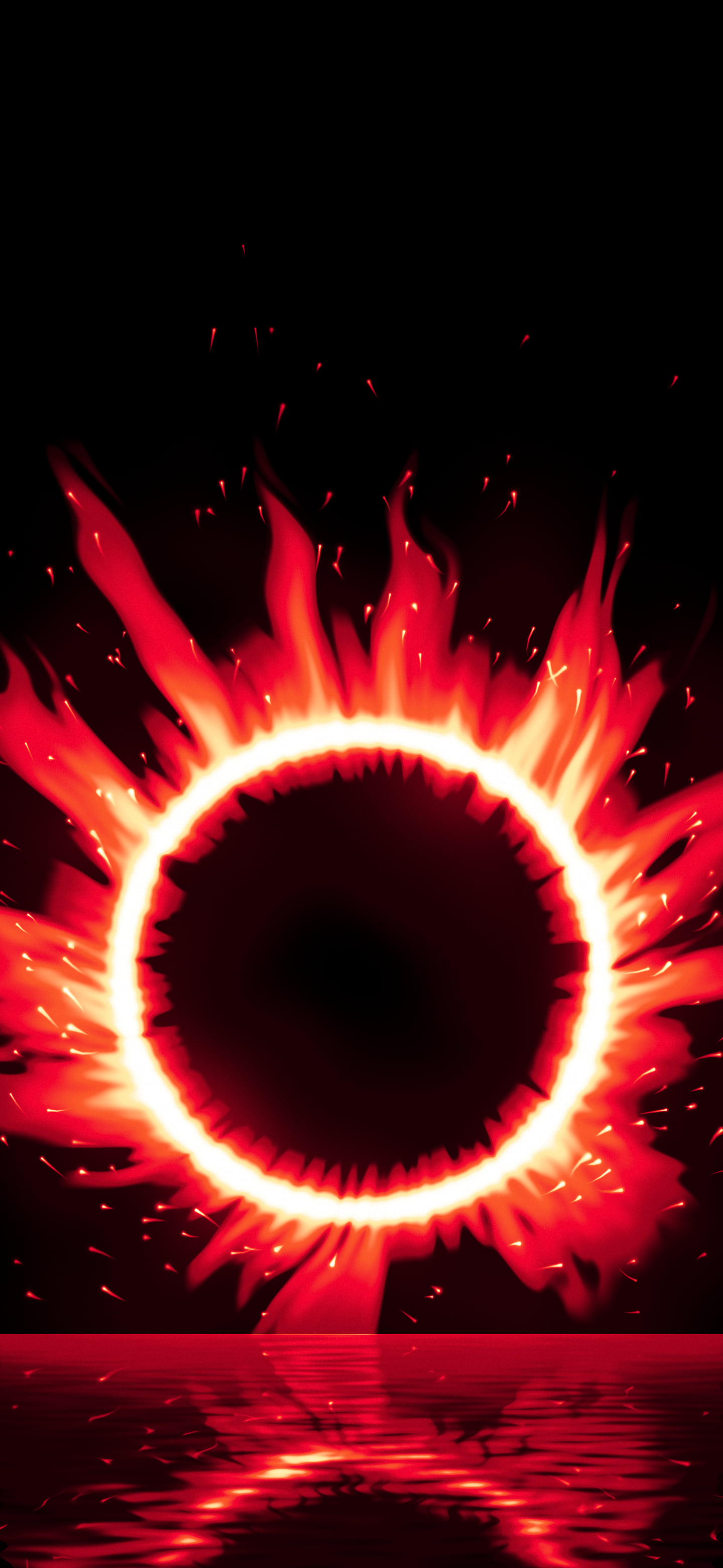 Red Ring of Fire wallpaper for iPhone and Android
