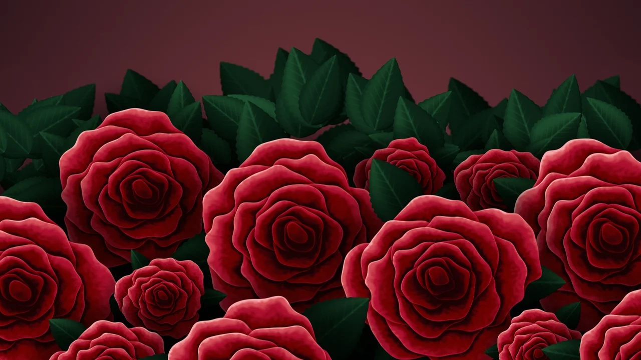 Red Rose Bouquet desktop wallpaper in 4K