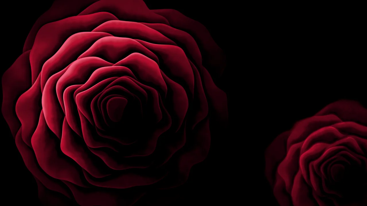 Red Rose from Above desktop wallpaper in 4K