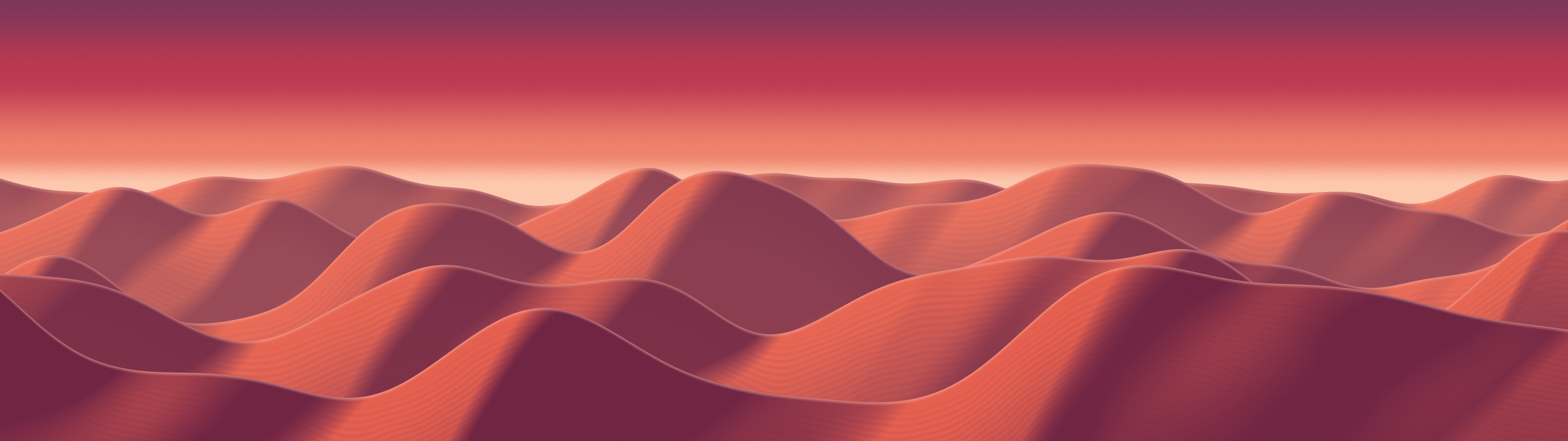 Red Sand Dunes dual monitor wallpaper, 7680 × 2160