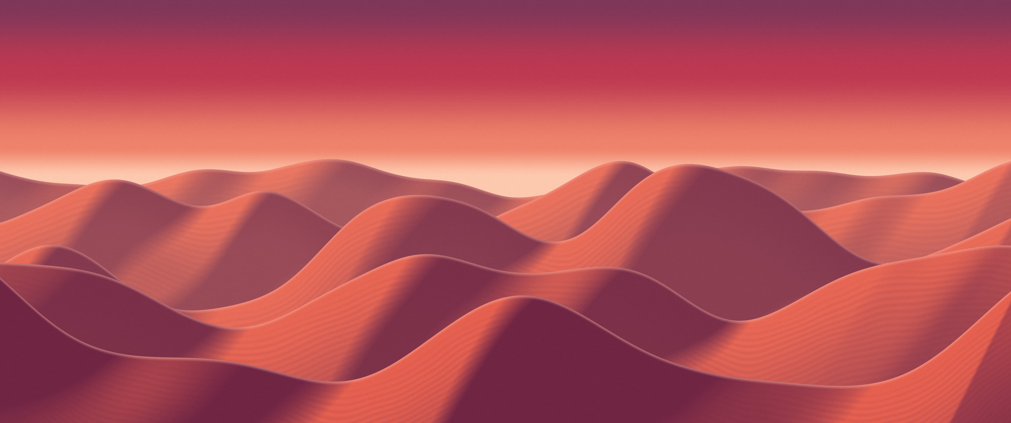 Red Sand Dunes ultrawide wallpaper, 3440 × 1440
