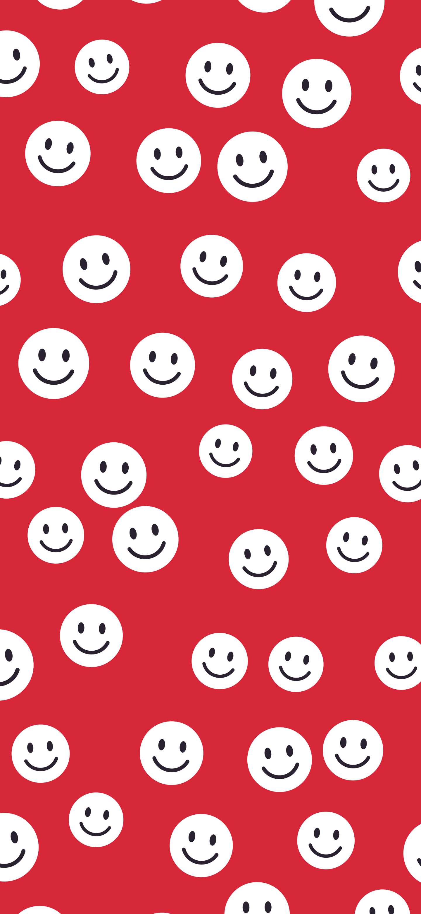 Red Smiley Face Pattern wallpaper for iPhone and Android
