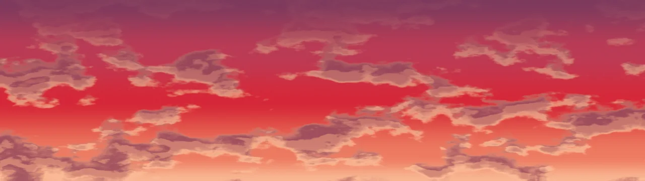Red Sunset Clouds dual monitor wallpaper, 7680 × 2160