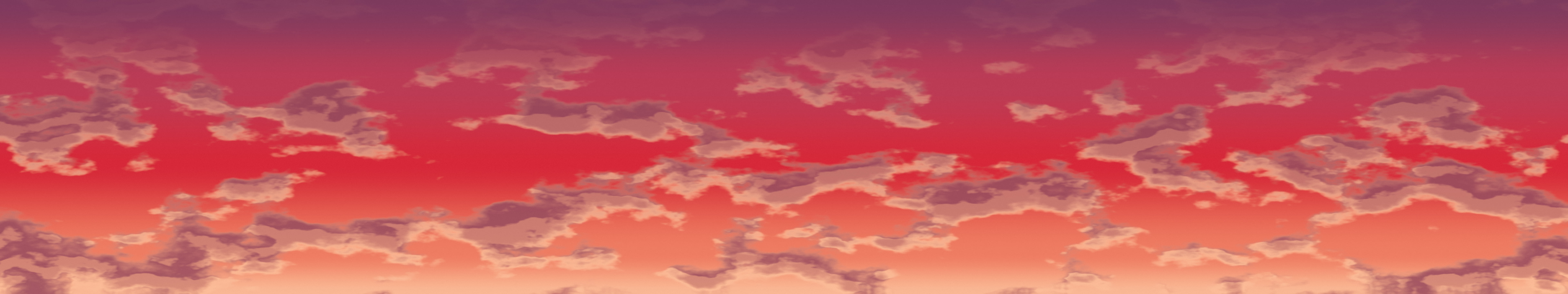 Red Sunset Clouds triple monitor wallpaper, 7680 × 1440