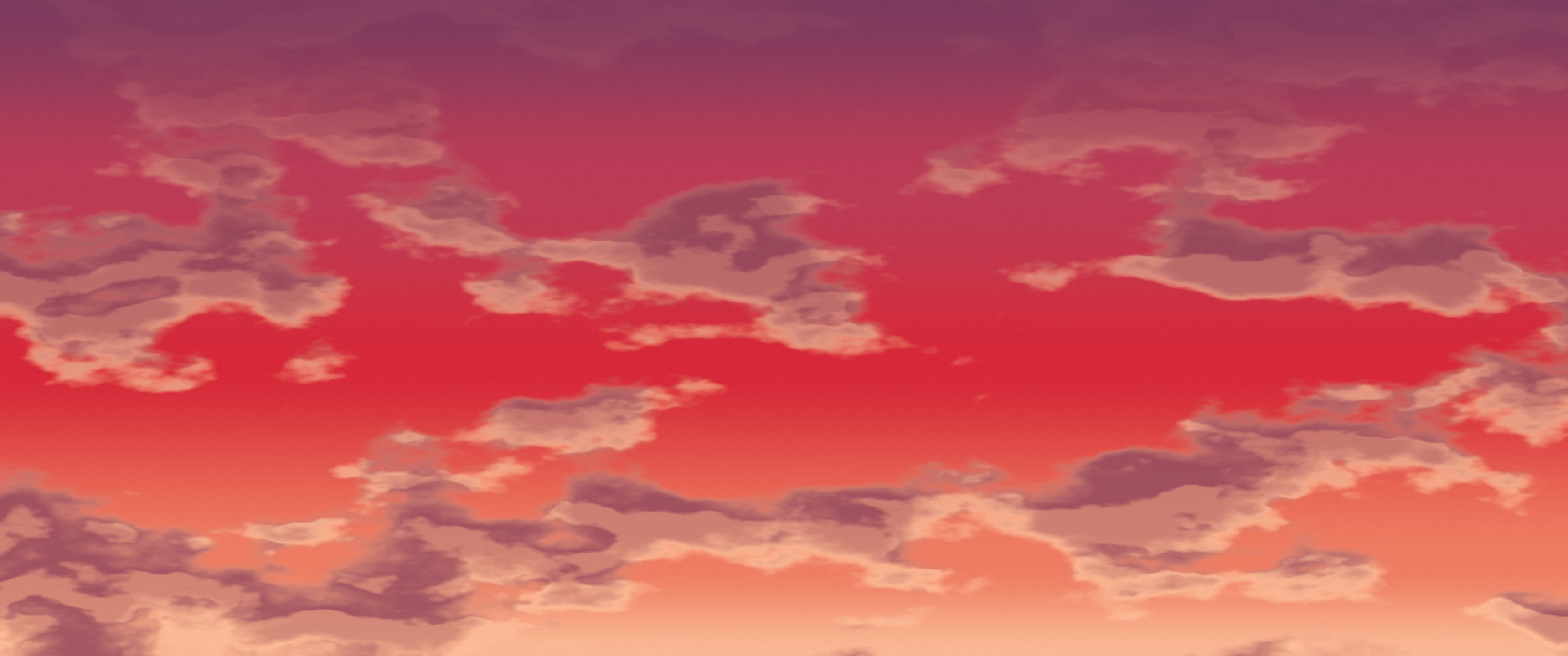 Red Sunset Clouds ultrawide wallpaper, 3440 × 1440