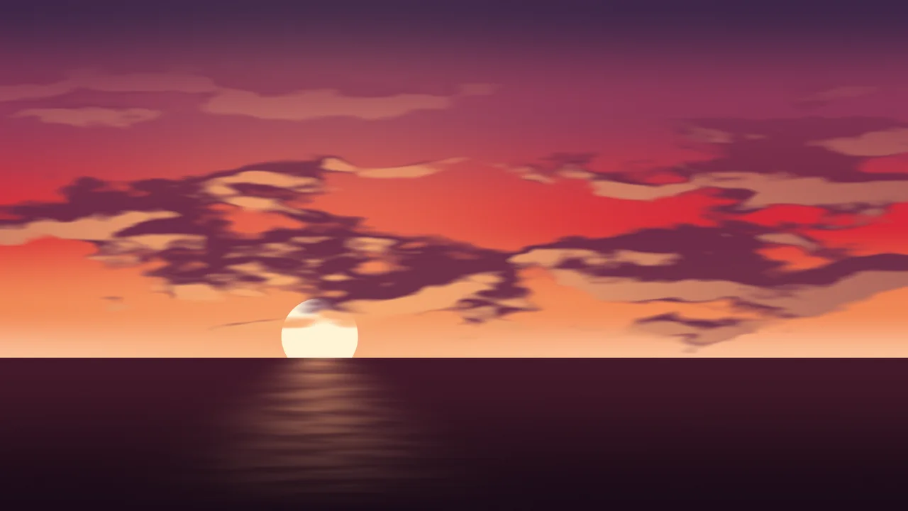 Red Sunset Sky desktop wallpaper in 4K