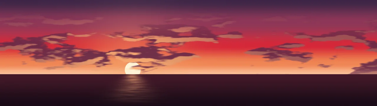 Red Sunset Sky dual monitor wallpaper, 7680 × 2160