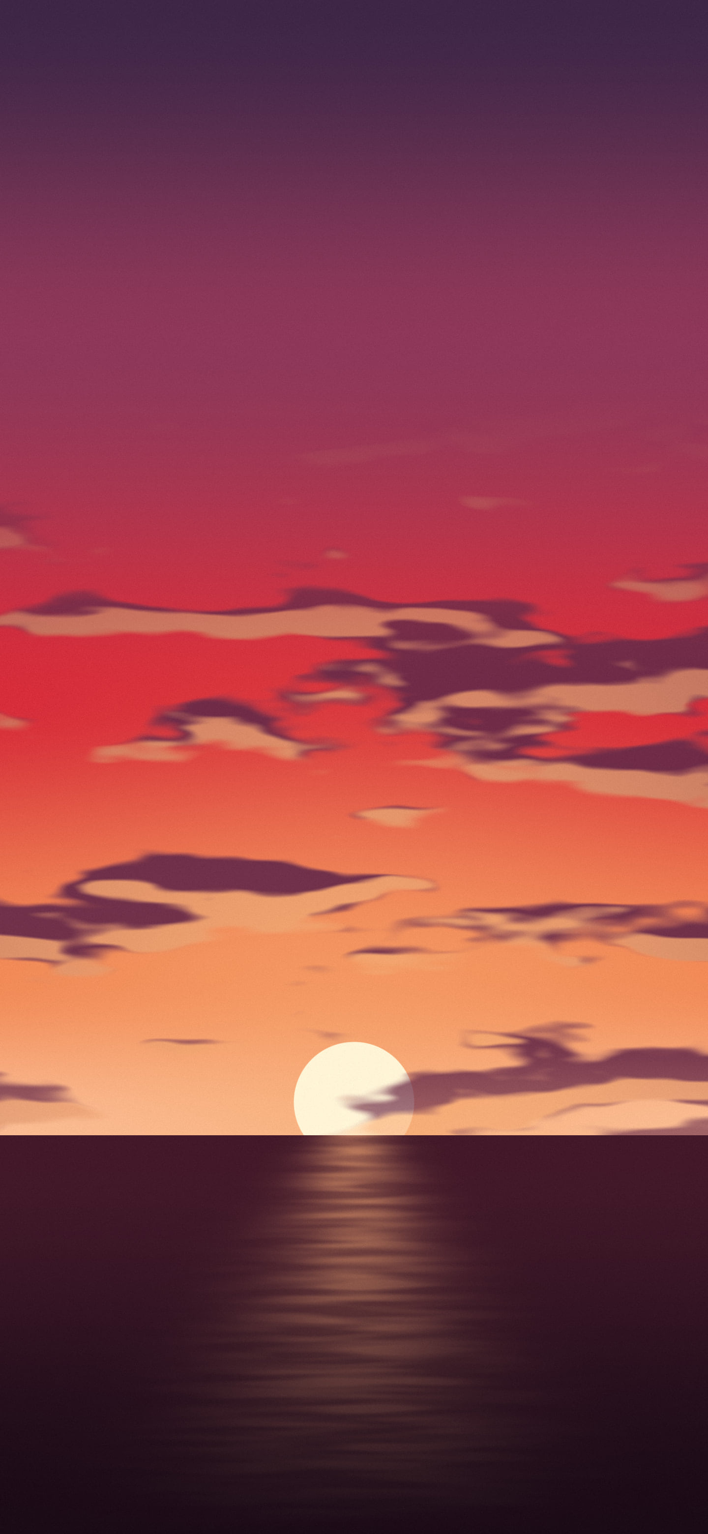 Red Sunset Sky wallpaper for iPhone and Android