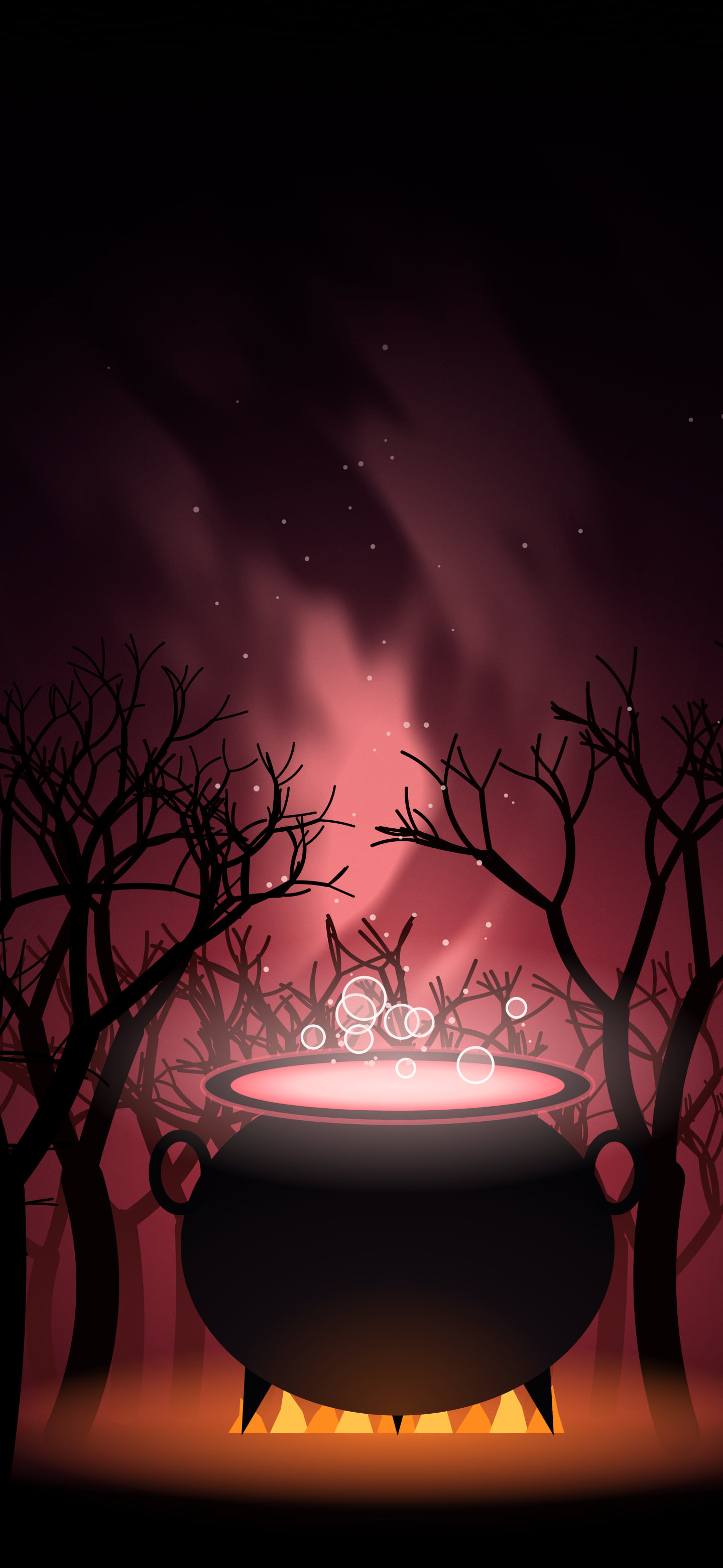 Red Witch Cauldron wallpaper for iPhone and Android