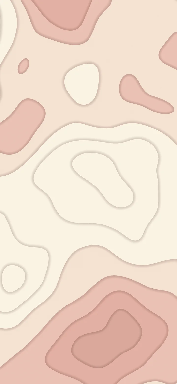 Rose Gold and Cream Layered Topographic wallpaper for iPhone and Android