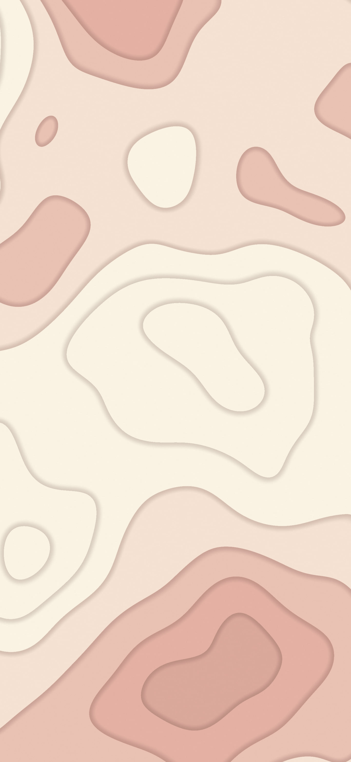 Rose Gold and Cream Layered Topographic wallpaper for iPhone and Android