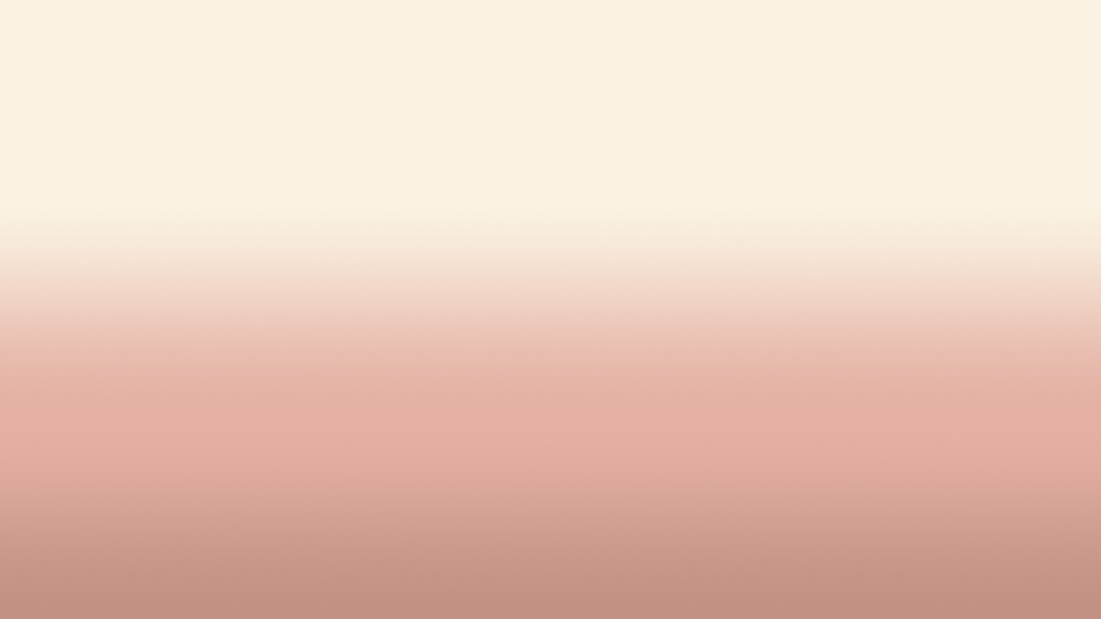 Rose Gold and Cream Ombre Gradient desktop wallpaper in 4K