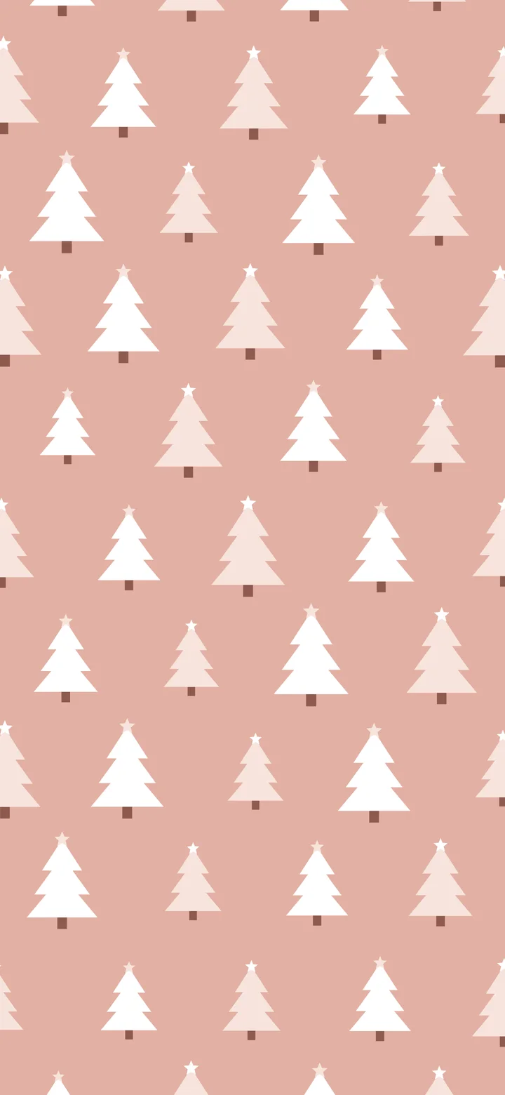 Rose Gold Christmas Tree Pattern wallpaper for iPhone and Android